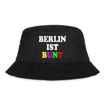 Berlin ist bunt - Bucket Hat - Schwarz - Vorne - Lela (165cm)