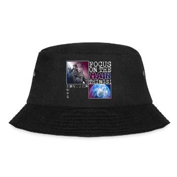 Focus on the main things - Bucket Hat - Schwarz - Vorne - Lela (165cm)