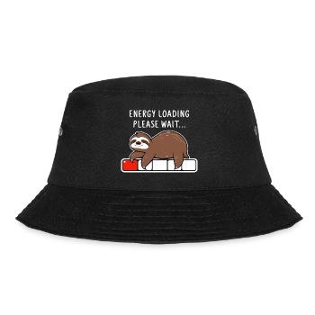 Faultier Energy Loading Please Wait - Bucket Hat - Schwarz - Vorne - Lela (165cm)