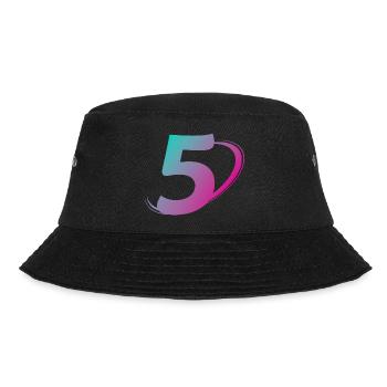 Nummer 5 mehrfarbig - Bucket Hat - Schwarz - Vorne - Lela (165cm)