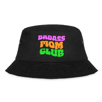 badass mom club - Bucket Hat - Schwarz - Vorne - Lela (165cm)