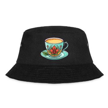 Teacup Neo Traditional - Bucket Hat - black - Front - Lela (165cm)