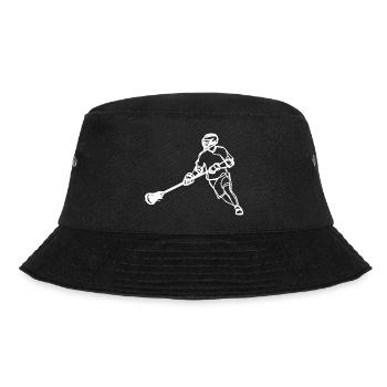 Lacrosse Spieler - Bucket Hat - Schwarz - Vorne - Lela (165cm)
