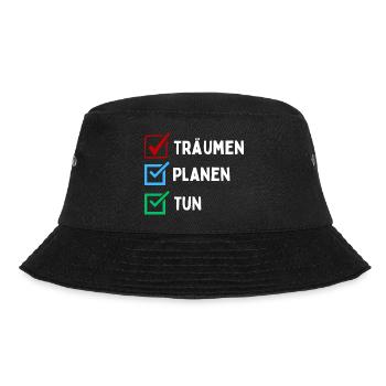 Dreaming Plan Do Checklist Design Colorful Red Blue - Bucket Hat - black - Front - Lela (165cm)