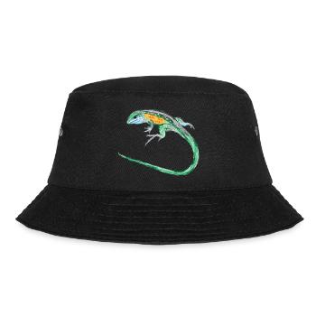 Tüpfelrennechse / Rainbow Whiptail I - Bucket Hat - Schwarz - Vorne - Lela (165cm)