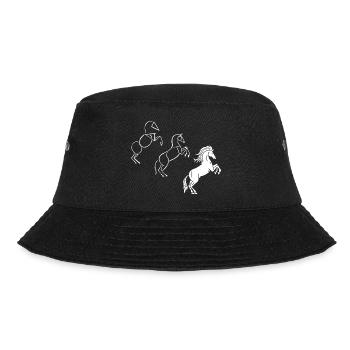 Zeichne mir ein weißes Pferd - Bucket Hat - Schwarz - Vorne - Lela (165cm)