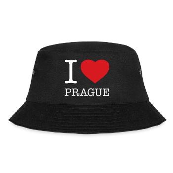 I LOVE PRAGUE Prag Czech Republic Tschechien - Bucket Hat - Schwarz - Vorne - Lela (165cm)