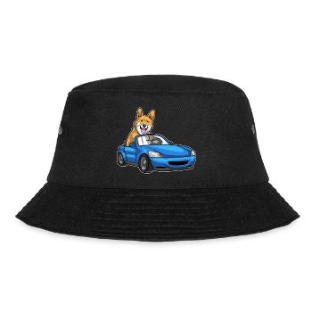 Corgi Auto - Bucket Hat - Schwarz - Vorne - Lela (165cm)