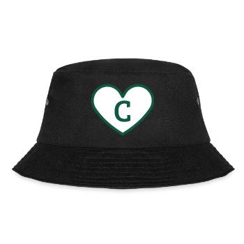 Letter c heart sport trend green - gift idea - Bucket Hat - black - Front - Lela (165cm)