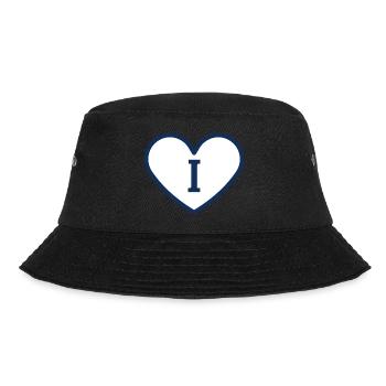 Lettre i cœur sport tendance bleu - idée cadeau - Bob - noir - Devant - Lela (165cm)