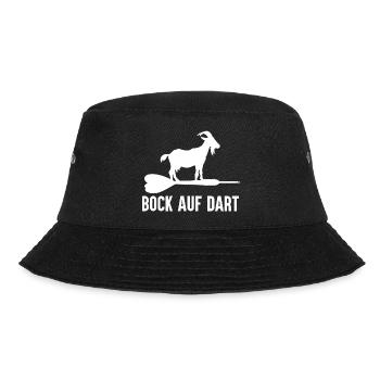 Bock Auf Dart - Darts Spruch Dart Spieler - Bucket Hat - Schwarz - Vorne - Lela (165cm)