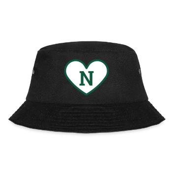 Letter n heart sport green trend - gift idea - Bucket Hat - black - Front - Lela (165cm)
