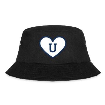 Letter u heart sport trend blue - gift idea - Bucket Hat - black - Front - Lela (165cm)