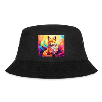 cute fox #fox #cute - Bucket Hat - black - Front - Lela (165cm)
