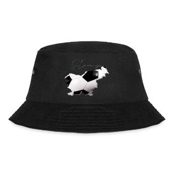 Slowenien Landkarte umrahmt echten Fußball SI - Bucket Hat - Schwarz - Vorne - Lela (165cm)