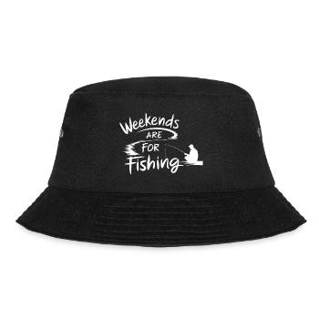 Weekends are for Fishing Fischen Angeln - Bucket Hat - black - Front - Lela (165cm)