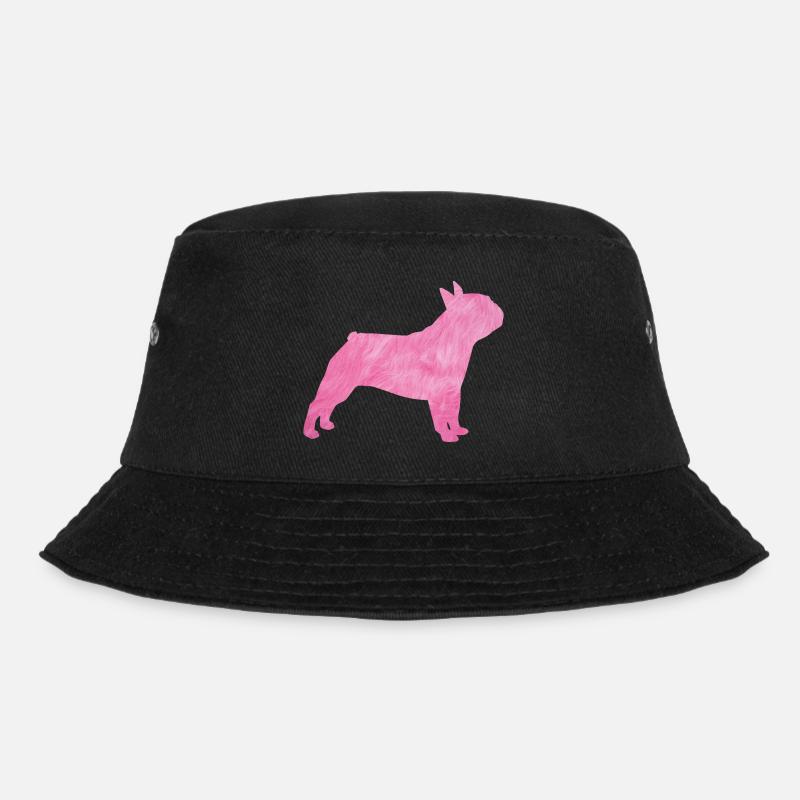 Mops flauschig Fell Hund rosa Herrchen Frauchen - Bucket Hat - Schwarz