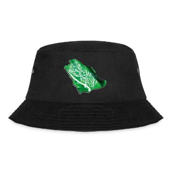 Saudi Arabia Flag in Saudi Arabia Map - Bucket Hat - black - Front - Lela (165cm)