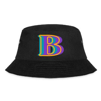 Multicoloured letter b - original gift idea - Bucket Hat - black - Front - Lela (165cm)
