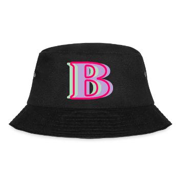 Multicoloured letter b - original gift idea - Bucket Hat - black - Front - Lela (165cm)