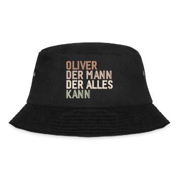 Oliver The man who can do everything First name Oliver - Bucket Hat - black - Front - Lela (165cm)