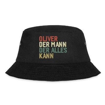 Oliver The man who can do everything First name Oliver - Bucket Hat - black - Front - Lela (165cm)