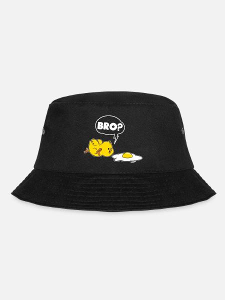 Funny chick and eggs - Bucket Hat - black