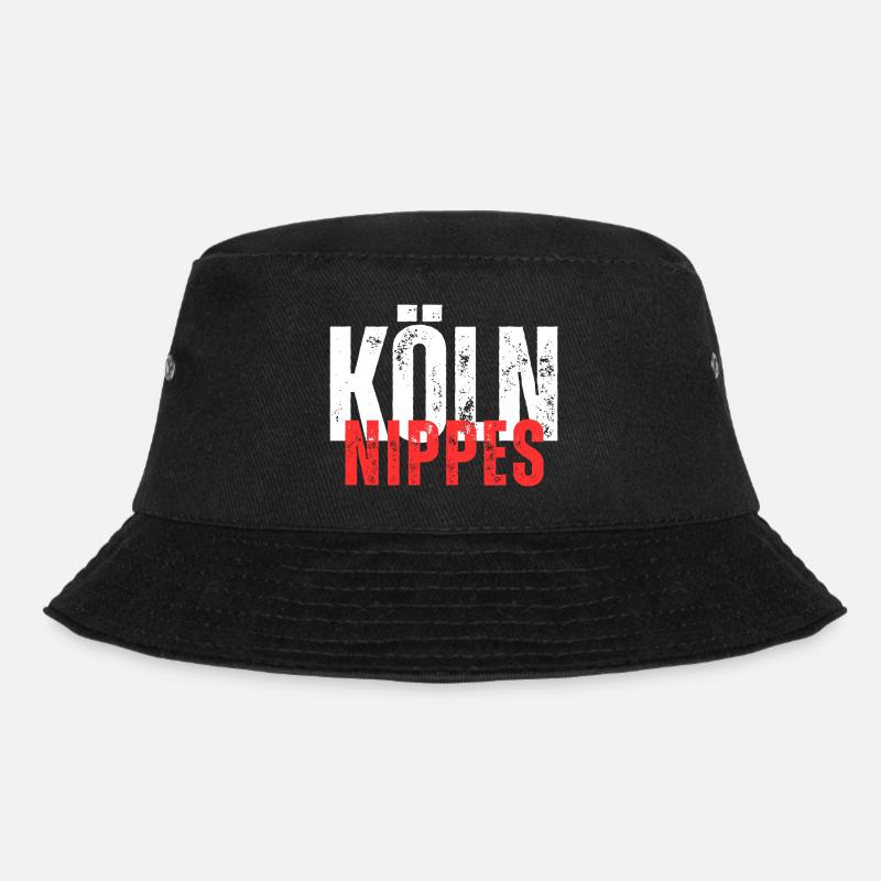 Nippes white red - Bucket Hat - black