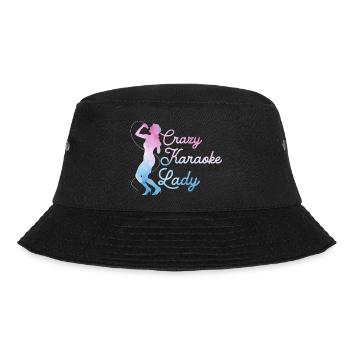 Crazy Karaoke Lady Singer Singing - Bucket Hat - black - Front - Lela (165cm)