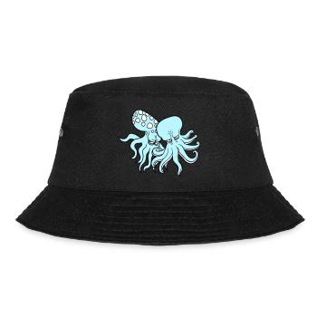 2 Nasty Octopus Octopus Squid Cephalopod Team - Bucket Hat - black - Front - Lela (165cm)
