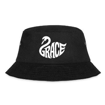 Grace - Cooles Schwanen-Logo - Bucket Hat - Schwarz - Vorne - Lela (165cm)