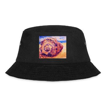 Muschel - Bucket Hat - Schwarz - Vorne - Lela (165cm)