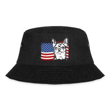 Chihuahua US Amérique Drapeau Chiens Chien Wilsigns - Bob - noir - Devant - Lela (165cm)