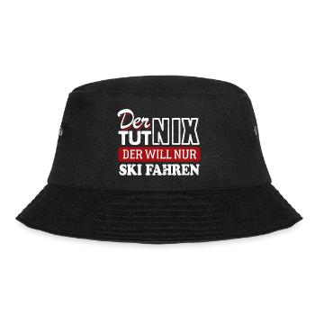 Der tut nix der will nur Ski fahren - Spruch - Bucket Hat - Schwarz - Vorne - Lela (165cm)