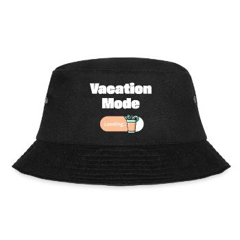 Vacation Mode On – Mai Tai with Loading Bar (light) - Bucket Hat - black - Front - Lela (165cm)