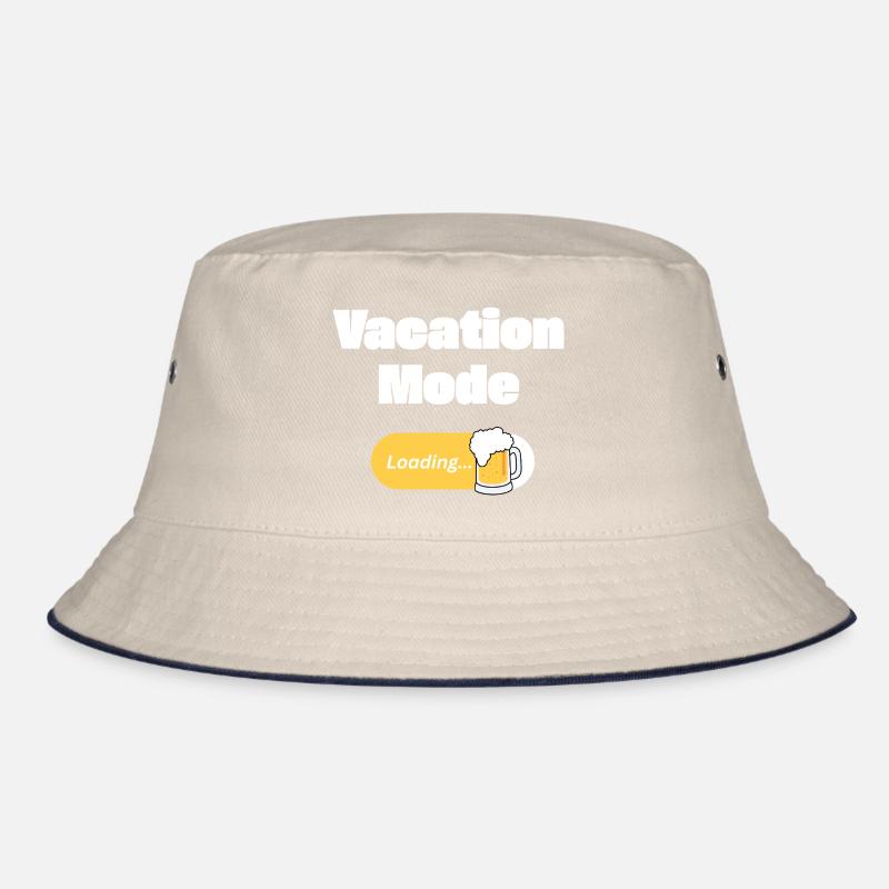 Vacation Mode On – Beer with loading bar (light) Bucket Hat