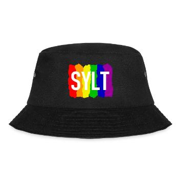 Sylt - Nordsee Insel - Deutschland Küste - Moin - Bucket Hat - Schwarz - Vorne - Lela (165cm)