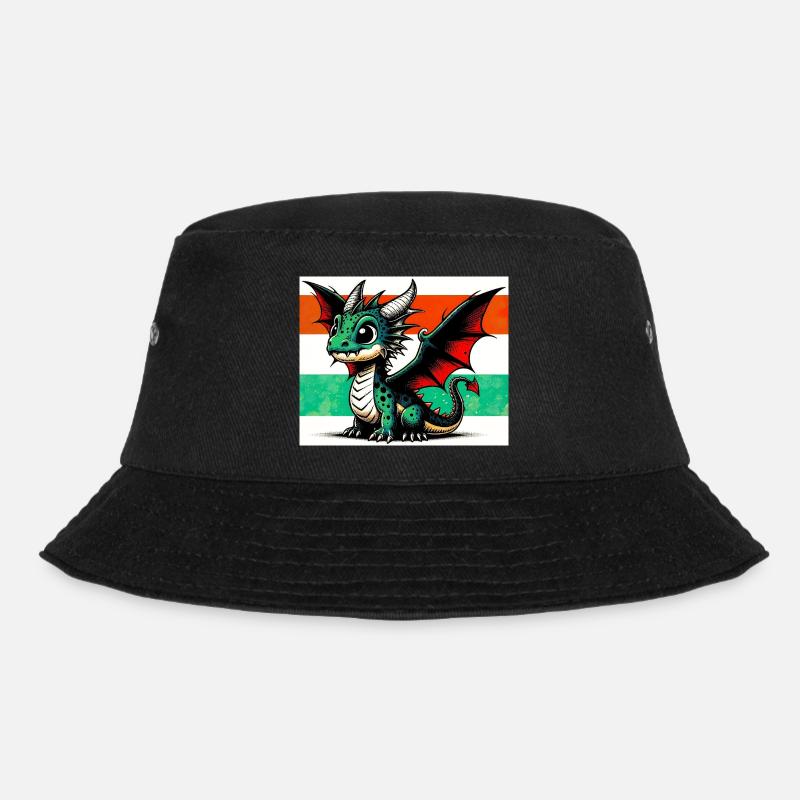 Drache - Bucket Hat - Schwarz
