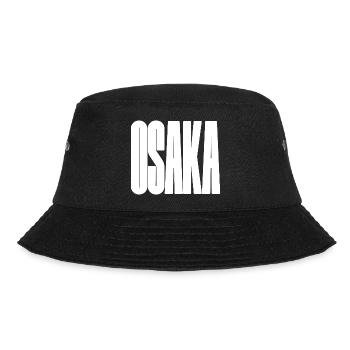 Osaka - Japan Stadt Fette Typografie - Bucket Hat - Schwarz - Vorne - Lela (165cm)