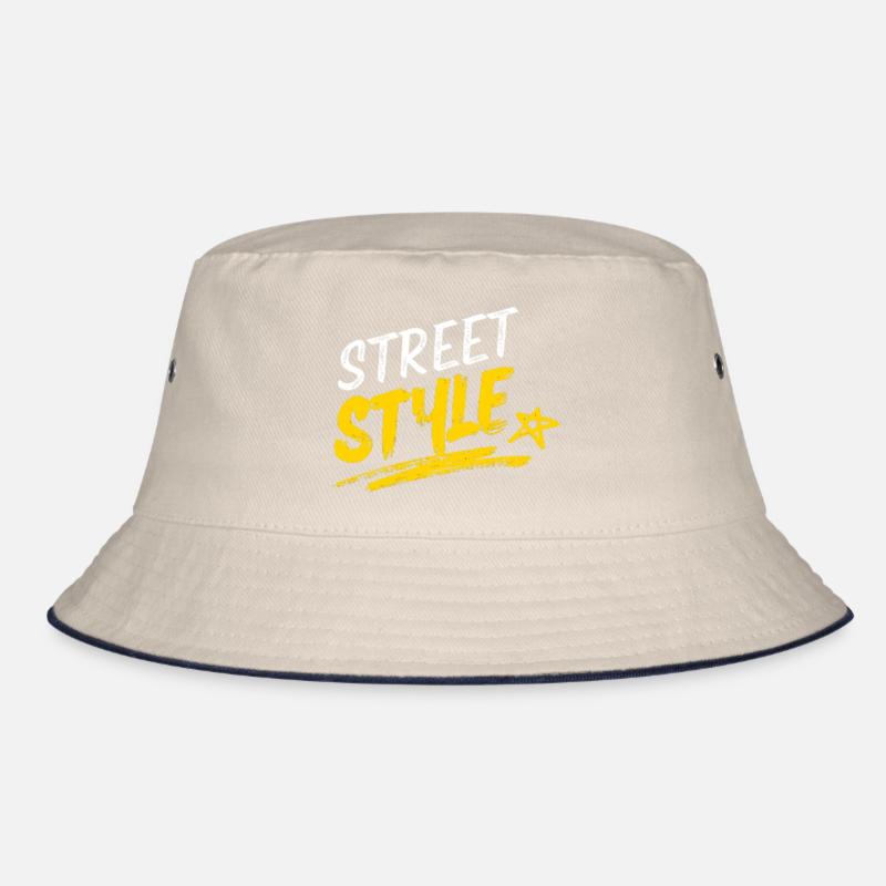 Vibrant Street Style Typography Design Bucket Hat