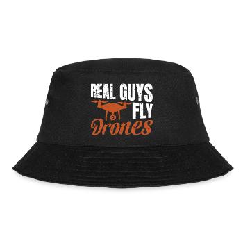 Real Guys fly Drones - Bucket Hat - black - Front - Lela (165cm)
