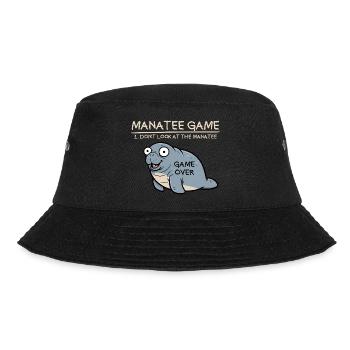 Seekuh-Spiel: Schau nicht auf die Seekuh! Lustig - Bucket Hat - Schwarz - Vorne - Lela (165cm)