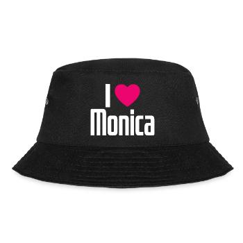I Love Monica Pink Heart I Love Monica - Bucket Hat - black - Front - Lela (165cm)