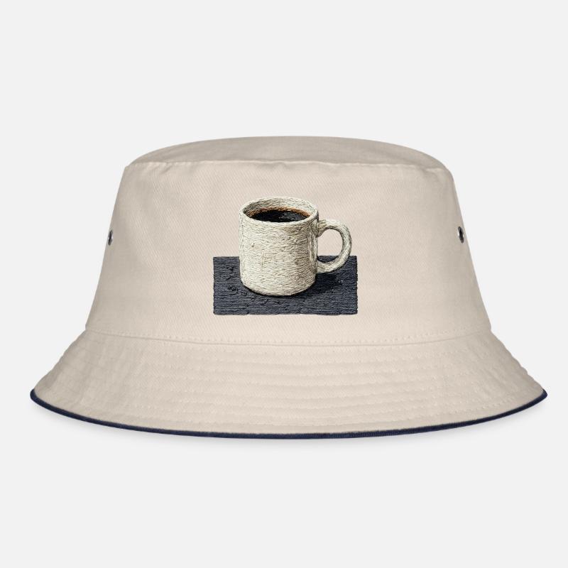 Bestickte Tasse Filterkaffee, langsamer Kaffee (gedruckt) Bucket Hat