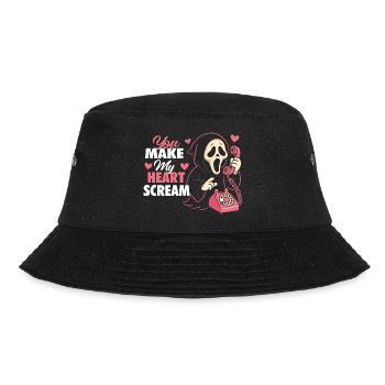 You Make My Heart Scream Cute Funny Valentine Love - Bucket Hat - black - Front - Lela (165cm)