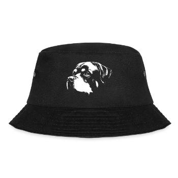 Dog Rott Silhouette Black White - Bucket Hat - black - Front - Lela (165cm)