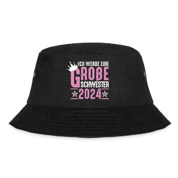 Big Sister 2024 Pink Crown - Bucket Hat - black - Front - Lela (165cm)