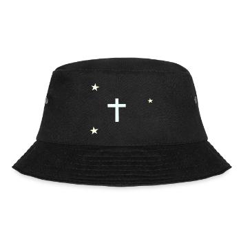 Himmlisches Kreuz mit Sternen - Bucket Hat - Schwarz - Vorne - Lela (165cm)