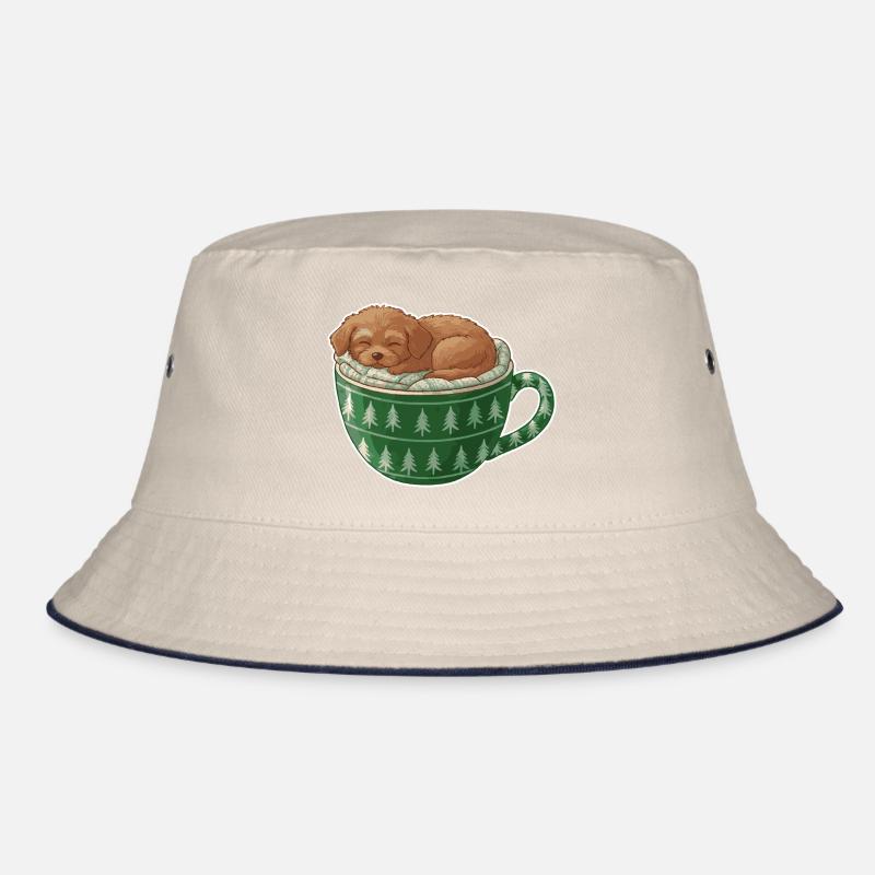 Chiot endormi dans un gobelet vert Bob