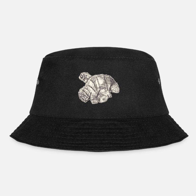 Ginger Sketch - Bucket Hat - black